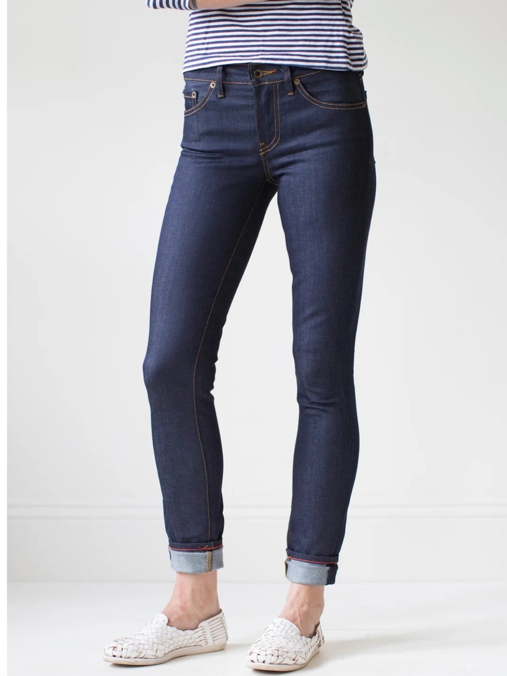 Raleigh Denim Workshop Sully Raw Denim Women’s Mid-Rise Slim Leg Jeans Sz. 29